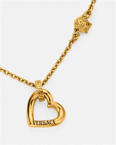 versace heart|Versace pendant necklace.